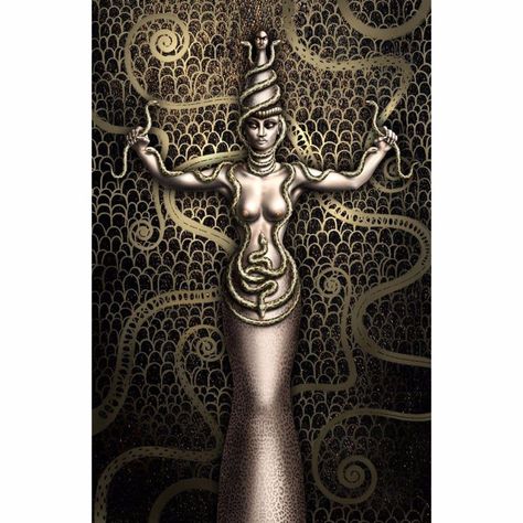 Snake Goddess, Manipura Chakra, Rainbow Serpent, Divine Mother, Ancient Mysteries, Goddess Art, Mystical Art, Gods And Goddesses, Aphrodite