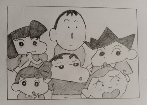 Shinchan Drawings Shinchan And Friends Drawing, Shinchan Friends Drawing, Shinchan Family Wallpapers, Sinchan Drawing Sketches, Shinchan Drawing Pencil, Shinchan Drawing Sketch, Shinchan Family Drawing, Shinchan Cute Drawing, Shinchan Doodle Art