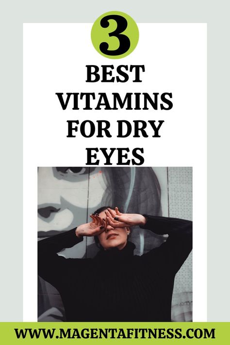 Dry eye syndrome is a condition that happens when your eyes don't make enough tears. It might also mean that your eyes don't make the right kind of tears. This can cause burning, stinging, and irritation in your eyes. We reveal the best 3 vitamins that may help your dry eye symptoms. #health #dryeyes #vitaminsfordryeyes #supplements #vitaminsandsupplements #vitamins #wellness Eye Health Remedies, Eye Medicine, Eye Supplements, Dry Eyes Causes, Dry Eye Symptoms, Eye Facts, Eye Vitamins, Healthy Supplements, Dry Eye