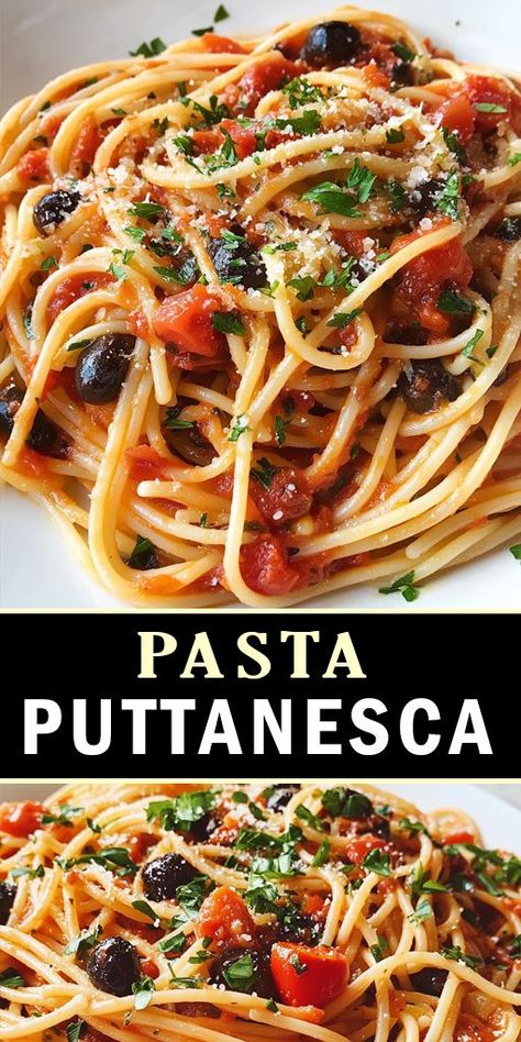 Are you craving a quick and delicious dinner idea? This Pasta Puttanesca recipe is a flavorful classic that will tantalize your taste buds! Made with pantry staples like ripe tomatoes, olives, capers, and garlic. 📌 Save this Pin for later and share your Pasta Puttanesca creations using #PastaPuttanesca and #EasyDinnerIdeas. We can’t wait to see your delicious results! #PastaPuttanesca #ItalianCuisine #EasyRecipes #HealthyEating #DinnerIn30Minutes Pasta Puttanesca Recipe Authentic, Pasta Puttanesca Recipe, Italian Pasta Recipes Authentic, Puttanesca Recipe, Puttanesca Sauce, Pasta Puttanesca, Italian Pasta Recipes, Pasta Dinner Recipes, Perfect Pasta