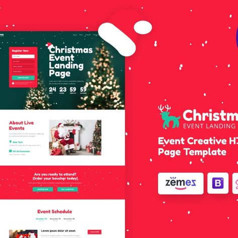 Lintense Christmas - Winter Holiday HTML Landing Page Template Holiday Website, Christmas Landing Page, Christmas Website Design, Christmas Email Design Inspiration, Christmas Landing Page Design, Christmas Newsletter Design, Christmas Email Marketing Design, Christmas Theme Social Media Post, Christmas Graphic Design