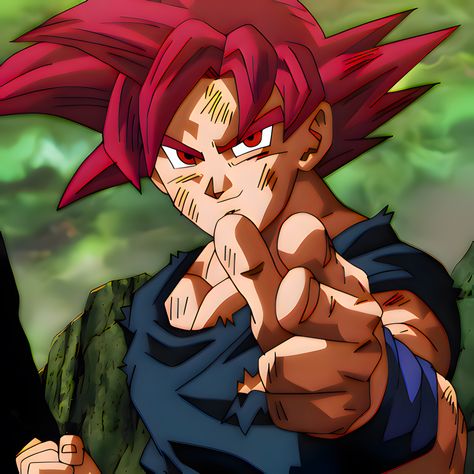 Goku Red, Dragon Ballz Goku, Goku Super Saiyan God, Goku Icon, Dbz Manga, Ball Drawing, Super Saiyan God, Dragon Ball Art Goku, Edit Anime