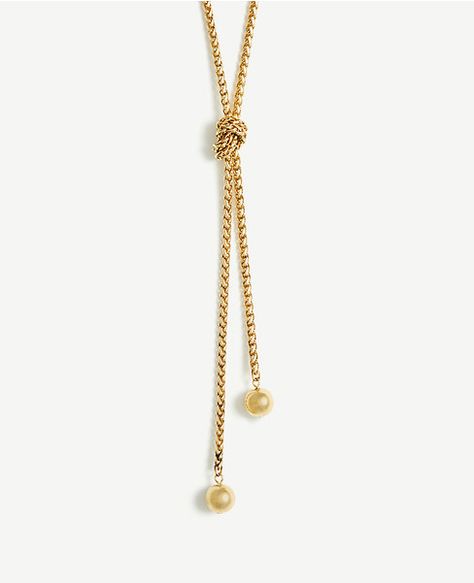 Primary Image of Knot Lariat Necklace Pretty Accessories, Everyday Elegance, Craft Club, Lariat Necklace, Chic Woman, Seed Bead, Jewelry Inspiration, Ann Taylor