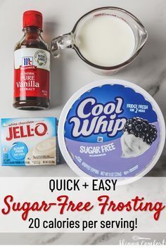 Sugar Free Frosting Recipe, Low Calorie Keto, Sugar Free Desserts Easy, Sugar Free Frosting, Low Sugar Desserts, Sugar Free Baking, Sugar Free Recipes Desserts, Weight Watchers Recipes Desserts, Sugar Free Pudding