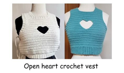 Pride Crochet, Vest Tutorial, Beanie Hat Crochet Pattern, Creation Myth, Heart Crochet, Crochet Idea, Crochet Stitches Guide, Crochet Design Pattern, Trans Pride