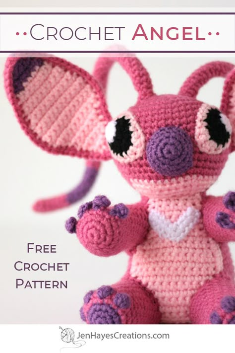 Free Crochet Lilo And Stitch Pattern, Crochet Disney Stitch Hat Free Pattern, Lilo Stitch Crochet Pattern, Stitch Crochet Pattern Lilo And, Crochet Stitch And Lilo, Crocheted Stitch Doll, Angel Stitch Crochet Pattern, Crochet Stitch And Angel, Stitch And Angel Crochet