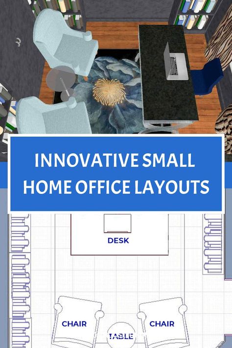 innovative small home office layouts Home Office Layout Ideas, Small Home Office Layout, Small Home Library, Home Library Design Ideas, Office Layouts, Office Layout Ideas, Desk Arrangements, Office For Two, Home Office Layouts