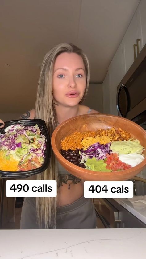 Shay Click | Macro friendly Taco Bell Cantina Chicken Bowl 🌮🥣 Macros for the bowl: 417 cals, 34P, 43C, 11F | Instagram Taco Bell Bowl Recipe, Pizza Bowl Meal Prep, Taco Bell Bowl, Cantina Bowl Recipe, Protein Pizza Bowl, Chicken Cantina Bowl Recipe, Cantina Chicken, Macro Pizza Recipe, Macro Friendly Pizza Recipes