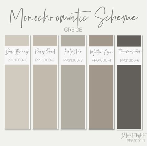 Decided to talk about interior styling and colour schemes this afternoon and got myself organised enough to write up a blog post to match! A monochromatic colour scheme can actually help to make your room feel bigger and opting for a fully neutral scheme can really bring a calmness to a room! . For more info and inspo on creating a monochromatic colour scheme at home then pop over the the blog linked here. . #monochromatic #monochromaticinteriors #monochromaticguidance #interiordesign Colour Palette Grey, Grey Paint Colours, Monochrome Colour Palette, Monochromatic Colour, Monochromatic Interior Design, Monochromatic Interior, Wallpaper Colour, Monochromatic Room, Hallway Colours