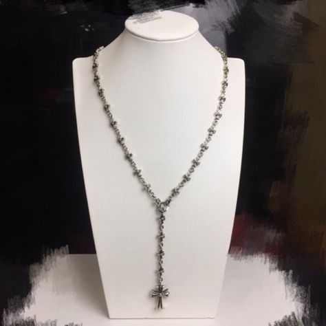 Chrome Hearts Cross Necklace Chain 70cm Length Chrome Hearts Chain, Chrome Hearts Necklace, Chrome Hearts Cross, Chrome Hearts Jewelry, Jewelry Business Ideas, Heart Cross Necklace, Hearts Jewelry, Biker Chain, Cross Chain