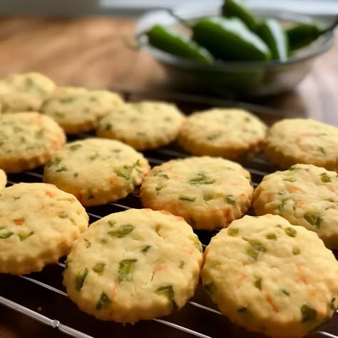 Cheesy Jalapeño Shortbread Cheesy Jalapeno Shortbread, Cheesy Jalapeño Shortbread, Cheesy Jalapeño Bread, Jalapeno Cookies, Cheese Jalapeño Shortbread, Cheesy Jalapeño Shortbread Cookies, Jalapeño Shortbread, Cheesy Jalepeno Shortbread, Savory Cookies Recipes