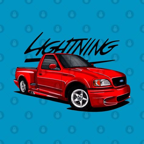 Check out this awesome 'American+legendary+pick-up+Ford+F-150+SVT+Lightning+5.4L+engin...' design on @TeePublic! Raptor Sketch, Ford Lightning Svt, Ford Lobo, Ford Lightning, Svt Lightning, Fords 150, Ford Raptor, Ford Truck, Sketch Art