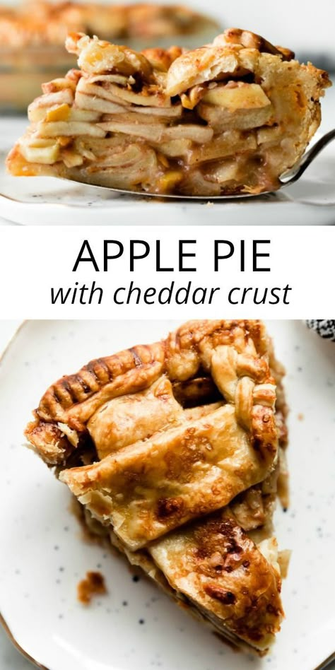 Cheddar Apple Pie, Apple Pie With Cheese, Braided Pie Crust, Apple Pie Crust, Butter Pie Crust, Apple Cheddar, Traditional Apple Pie, Pie Crust Designs, All Butter Pie Crust