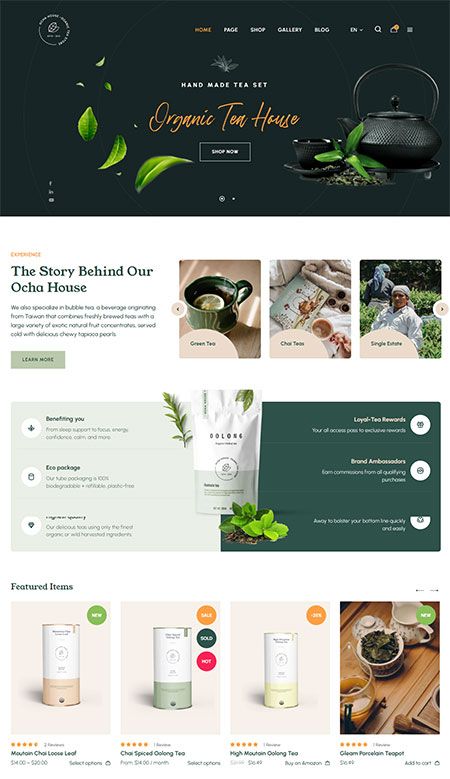 7 Best Tea Shop WordPress Theme 2023 - Frip.in Ayurvedic Website Design, Tea Website Design Inspiration, Tea Website Design, Tea Graphic Design, Pretty Websites, Product Website Design, Organic Tea Brands, Website Branding Design, Tea Website