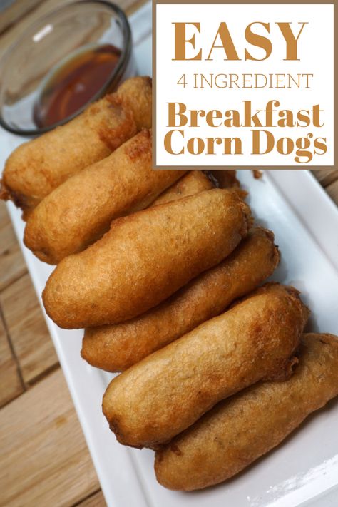 Pancakes And Sausage, Cool Breakfast, Corn Dog Recipe, Dog Breakfast, Corndog Recipe, Corn Dog, Delicious Breakfast Recipes, Best Breakfast Recipes, 4 Ingredient