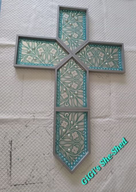 Dollar Tree Fanatics Crafts & Decor Dollar Tree Crosses, Dollar Tree Houses, Quilling Crosses, Crosses Diy, Clothespin Cross, Wood Crosses Diy, Wooden Cross Crafts, Vbs Craft, Cross Ideas