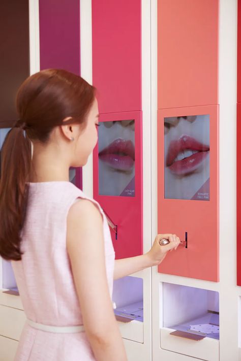 Etude House Store Design | Retail Design | Dalziel & Pow House Store Design, Custom Lipstick, Brand Positioning, Korean Cosmetic, Beauty Technology, Cosmetic Labels, Pink Door, Diy Store, Luxury Marketing