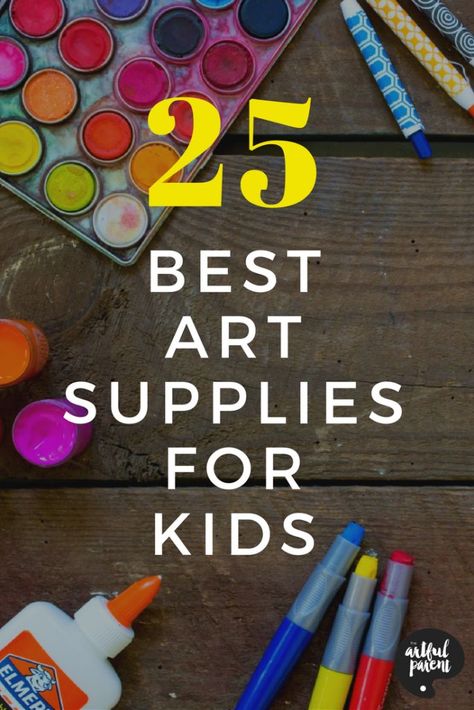 The Artful Parent list of all-time favorite kids art materials based on years of experience. Click to see the best paints, drawing materials, playdough, and more. #kidsart #art_supplies #artforkids #kidsactivities #artsandcrafts #kidscrafts Art Supplies For Kids, Artful Parent, Best Art Supplies, Art Supplies List, Drawing Materials, Rules For Kids, Kids Watercolor, Kids Art Supplies, Kid Art