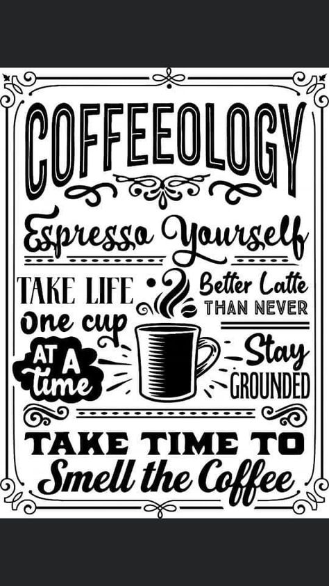 Coffee Quote Svg, Coffee Board, Coffee Party, Stencils For Wood Signs, Coffee Talk, Coffee Obsession, Coffee Bar Home, Coffee Theme, Coffee Cards