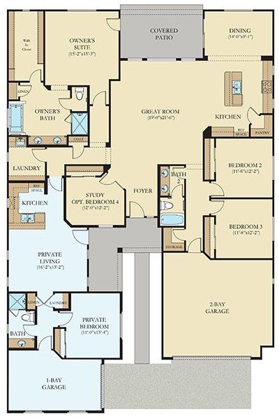 Generation House Plans, Next Gen House Plans, Arizona House Plans, Granny Unit, Next Gen Homes, Multigenerational House Plans, Multigenerational House, Castle Plans, Lennar Homes