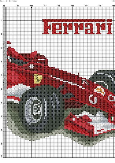 F1 Art, Crochet Car, Easy Pixel Art, Pixel Art Templates, Pixel Crochet, Pixel Art Grid, Graph Paper Art, Tapestry Crochet Patterns, Beaded Cross Stitch