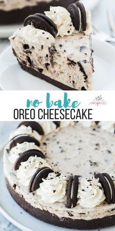 Espresso Cake Recipe, Baked Oreo Cheesecake Recipe, Nobake Dessert, Oreo Torte, Dessert For Summer, Oreo Desserts, Dessert Cheesecake, Oreo Cheesecake Recipes, No Bake Oreo Cheesecake