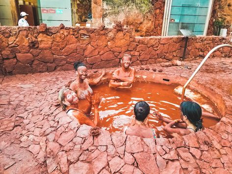 Mud Bath Spa Design, Mud Bath Aesthetic, Mud Bath Spa, Wellness Center Ideas, Mud Spa, Mother Daughter Spa, Communal Bath, Daughter Bonding, V Steam