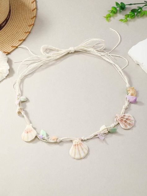 1pc Boho Braided Detail Shell Decor Waist Chain For Women For Beach Party | SHEIN USA Shell Decor, Chain For Women, Boho Braids, Waist Chain, Beach Party, Avatar, Shells, Braids, Chain