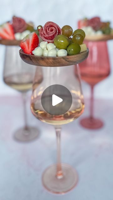 Wine Glass Charcuterie Board, Martini Glass Appetizers Appetizer Recipes, Wine Bottle Appetizer Tray, Wine Pairing Small Plates, Charcuterie Wine Glass Topper, Mini Martini Glass Appetizers, Girls Night Appetizers Wine Parties, Girls Night Appetizers, Mini Cheese Board