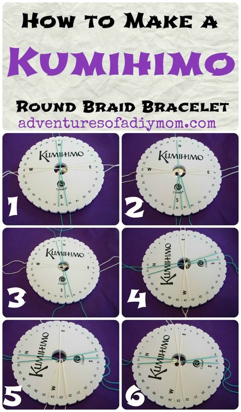 Adventures of a DIY Mom: How to make a Kumihimo Braided Bracelet {or Anklet} Kumihimo Tutorial, Anklets Diy, Mochila Crochet, Diy Bracelets With String, Kumihimo Braiding, Kumihimo Jewelry, Kumihimo Patterns, Kumihimo Bracelets, Diy Bracelets Tutorials