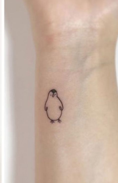 Tiny Tats, Penguin Tattoo, Thigh Tat, G Tattoo, Line Art Tattoos, Leg Tattoo, Art Tattoos, Little Tattoos, Small Tattoo