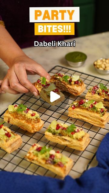 Akanksha Khatri on Instagram: "Dabeli Khari - Party Bites EP 2!! 🍴🎊  We are back with another exciting episode of our Party Bites series! 🎉🎊 With Diwali just around the corner, this collection is your go-to for both extravagant celebrations and intimate gatherings! 💃🪩  Spicy Dabeli Khari Bites 🌶️🍃 - A delicious twist on the classic street food, these crispy bites are packed with tangy flavors and a delightful crunch! 🥳🥐 Perfect for your next get-together or to satisfy those snack cravings! 🤩🍴  [ dabeli khari, dabeli recipe, party bites, healthy bites, party recipes, diwali party, diwali, diwali party recipes, snack ideas, khari recipes ]  #DabeliKhari #FlavorfulSnacks #CrispyBites #HealthyEats #TastyTreats #PartyBites #KhariLover #Dabeli #PartyRecipes #SnackTime #HealthyBites # Indian High Tea Snacks, Diwali Snacks Ideas, Dabeli Recipe, Instant Snacks, Diwali Snacks, Party Bites, Snack Craving, Tea Snacks, Diwali Party