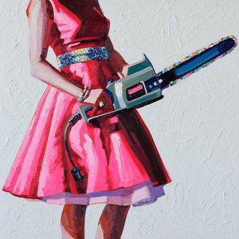 <3 Kelly Reemtsen, Stepford Wife, Waistcoat Woman, Pics Art, Artsy Fartsy, Chainsaw, Fine Art Painting, Fashion Illustration, Cute Dresses