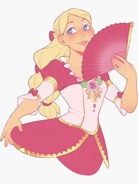 "Geneveive - 12 dancing princesses" Sticker by Glamist | Redbubble Barbie And The 12 Dancing Princesses Fanart, Barbie 12 Dancing Princesses Fanart, Barbie In The 12 Dancing Princesses, Barbie Dancing, Barbie Drawings, Barbie Fanart, Barbie 12 Dancing Princesses, Twelve Dancing Princesses, Pink Widget