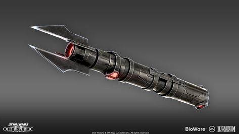 Sith Lightsaber, D&d Star Wars, Lightsaber Design, Grey Jedi, Star Wars The Old Republic, Lightsaber Hilt, Sci Fi Tv Shows, Star Wars The Old, Old Republic