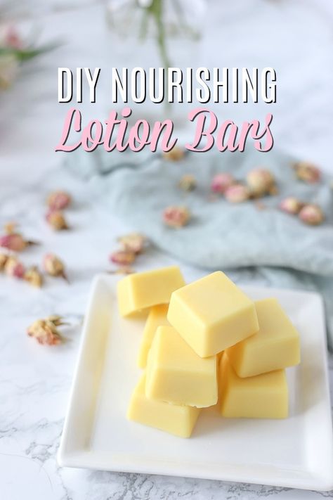 This nourishing lotion bar recipe is made from just a few simple ingredients, and it will leave your skin feeling soft without feeling greasy. DIY lotion bars are a great way to protect, nourish, and soften dry skin. #ablossominglife #lotionbar #naturalskincare Shea Butter Lotion Bars Recipe, Diy Lotion Bars, Shea Butter Lotion Bars, Lotion Bar Recipe, Lotion Bars Diy, Homemade Lotion Bars, Coconut Oil Lotion, Lotion Bars Recipe, Easy Bar Recipes