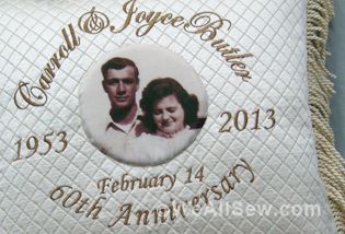 anniversary pillow Anniversary Pillow, Diamond Wedding Anniversary, Diamond Wedding, Wedding Anniversary, Destiny, Quilting, Software, Embroidery, Sewing