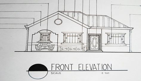 Bungalow Drawing, Elevation Sketch, Beach Diy, House Elevation, Front Elevation, Home Design Plans, Office Inspiration, Architecture Drawing, Palm Springs