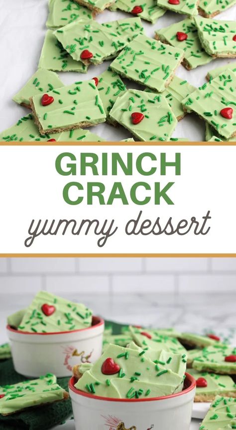 Unicorn Bark Recipe, Fun Holiday Desserts, Oreo Bark, Grinch Cookies, Grinch Christmas Party, French Bread Recipe, Feed A Crowd, Bark Recipe, Sharing Is Caring