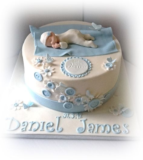 Baby Boy Christening The boyish version of my most popular christening cake Boy Christening Cake, Baby Boy Christening Cake, Gateau Baby Shower Garcon, Torturi Baby Shower, Baby Christening Cakes, Dedication Cake, Christening Cake Boy, Christening Cakes, Baby Boy Christening