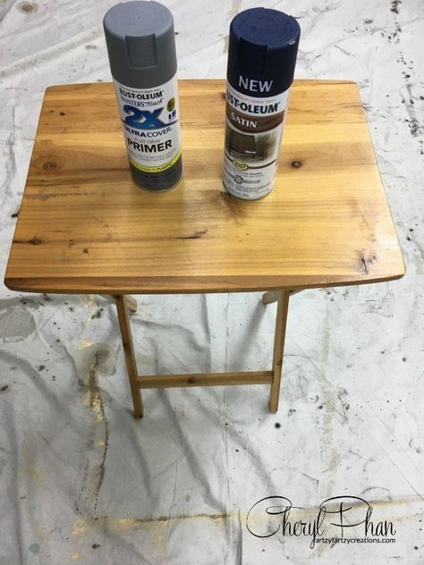 Tray Table Makeover Ideas, Paint Tv Trays, Wooden Tv Trays Makeover, Hand Painted Table Tops Ideas, Tv Tray Makeover Diy, Tray Table Makeover, Painted Tv Trays, Tv Tray Makeover, Wooden Tv Trays