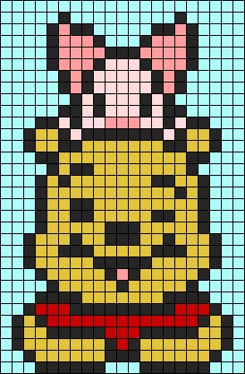 Alpha pattern #114030 | BraceletBook Best Friend Pixel Art, Pixel Art Pattern Disney, Winnie The Pooh Pixel Art, Pixel Art Templates Easy, Disney Pixel Art, Pixel Art Disney, Pixel Art Mini, Eye Character, Disney Pig