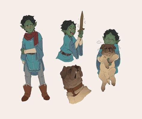 Half Orc Kid, Half-orc Male, Half Orc, D D Character Ideas, Dungeons And Dragons Characters, Dnd Art, Kid Character, Arte Fantasy, Character Ideas