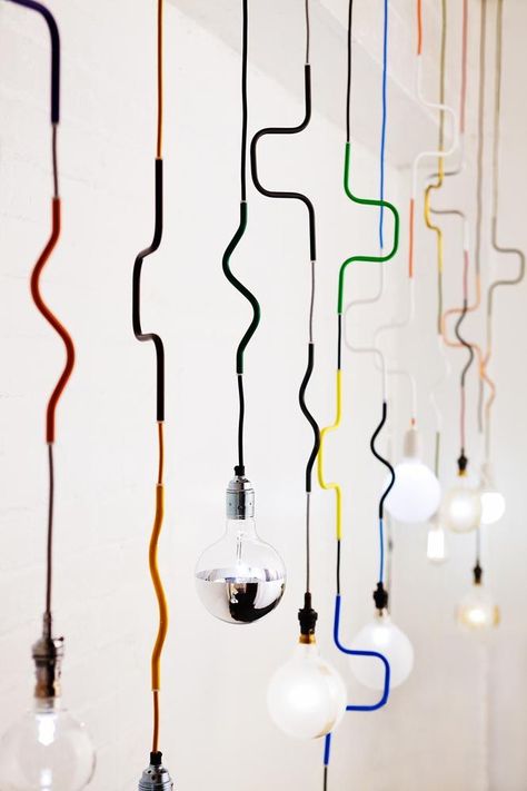 Diy Home Lighting Ideas, Volker Haug, Blitz Design, Diy Luminaire, Diy Lamps, Cable Jewelry, Luminaire Original, Diy Lampe, Lamp Ideas