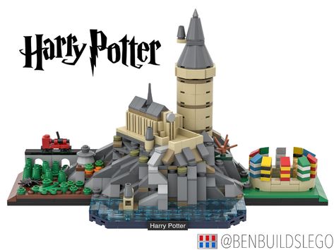 Lego Harry Potter - Hogwarts Skyline MOC | This micro design… | Flickr Hogwarts Skyline, The Whomping Willow, Lego Harry Potter Moc, Quidditch Pitch, Lego Hacks, Whomping Willow, Lego Hogwarts, Forbidden Forest, School Of Witchcraft