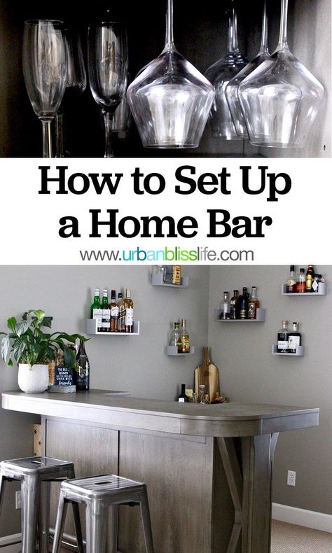 Basic Home Bar Essentials, Home Bar Setup, Setting Up A Budget, Beverage Fridge, Home Bar Areas, Beer Storage, Home Bar Sets, Baby Changing Table, Bar Storage