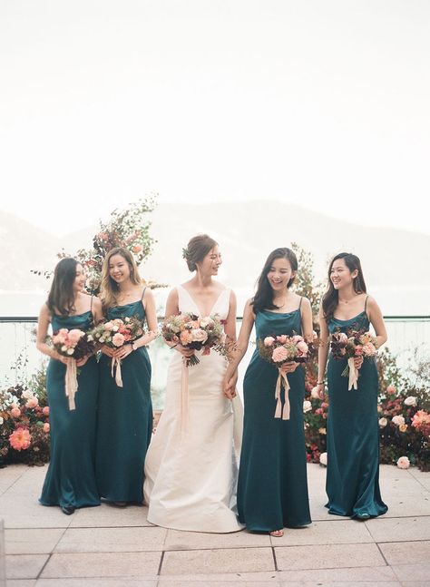 Wedding Expensive, Teal Wedding Colors, Blush Wedding Colors, Teal Bridesmaid, Hong Kong Wedding, American Club, Art Gallery Wedding, Light Pink Wedding, Bride And Breakfast