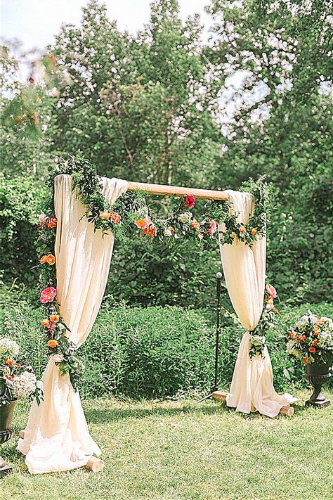 This romantic ceremony arch is ideal a perfect touch to elevate your wedding. Bookmark that fabulous floral design in your wedding planning board.##weddingarchinspiration #bridalideas #romanticwedding. Bridal Arch, Wedding Bookmark, Wedding Planning Board, Arch Concept, Outdoor Wedding Arch, Wedding Arches Outdoors, Romantic Ceremony, Floral Arch Wedding, Bridal Party Attire