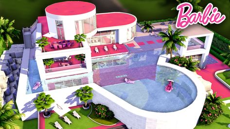 Sims 4 Barbie Cc, Barbie Mansion, Barbie Malibu Dream House, House Sims 4, Malibu House, Sims Gameplay, Sims Characters, Mod Furniture, Sims Free Play