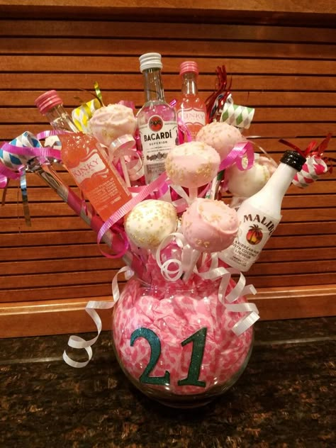 21st Birthday Mini Bottle Bouquet, 21st Birthday Bouquet Alcohol, 21st Birthday Centerpiece Ideas, Shooter Bouquet Alcohol, 21 Birthday Centerpiece Ideas, 21st Bday Gift Ideas For Her, 21 Birthday Gift Ideas Girl, 21 Birthday Basket For Her, Mini Alcohol Bouquet